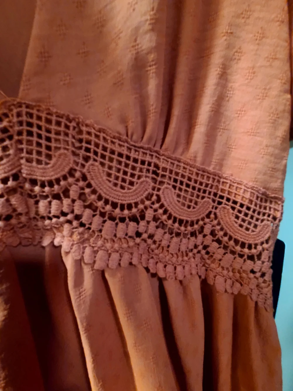 Orange Crochet-Waist Mini Dress - Picture 3 of 4